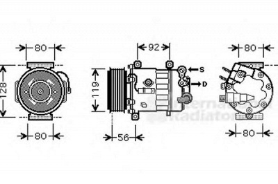 VAN WEZEL 4000k320 -  Компрессор, кондиционер